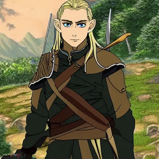 Prompt: legolas in an anime world, incredibly detailed, ultra realistic