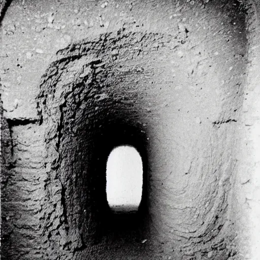 Image similar to vintage nostalgic hyper liminal photo, sponge with many pathways inside each hole, tunnels lead to memories, photo, mysterious, surrealist depiction of a normal sponge, trending, m. c. esher