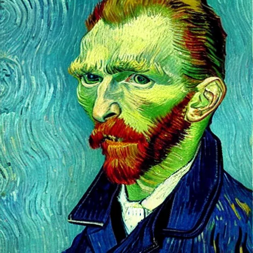 Image similar to high quality high detail painting by vincent van gogh, hd, portrait of a drunk, photorealistic lighting
