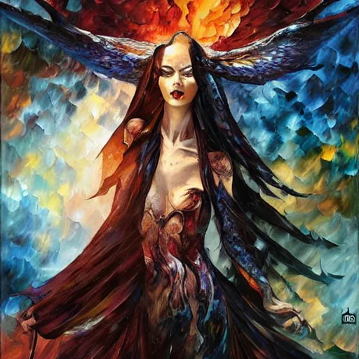 Image similar to darkness monster by arthur adams, charlie bowater, leonid afremov, chiho ashima, karol bak, david bates, tom chambers