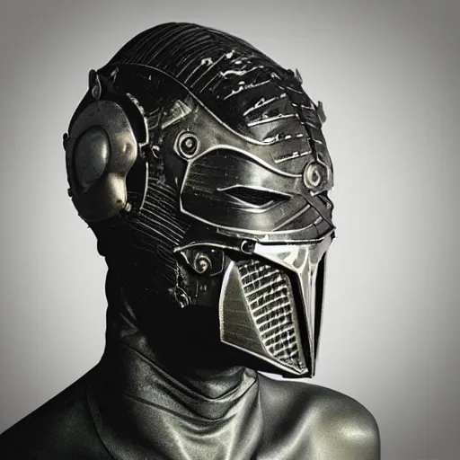 Prompt: “cyberpunk warrior mask”