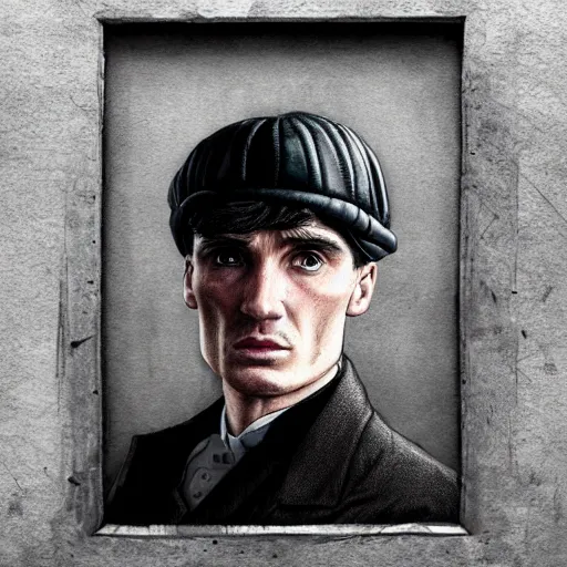 Prompt: a portrait of thomas shelby from the peaky blinders in front of atlantis, in the style of Benjamin Bader, sharp, highly detailed, realistic face, digital art, epic, fantasy, artstation