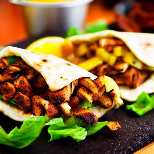 Image similar to juicy tasty shawarma. food photo award winner