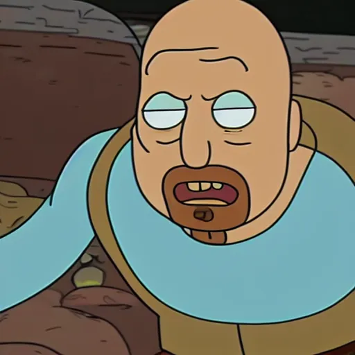 Image similar to dwayne johnson in rick and morty 4 k detailed