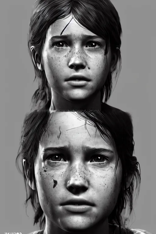 Image similar to ultra realistic facial portrait of ellie from the last of us part 2, digital art, character portrait, highly detailed, trending on artstation, lens flare, atmosphere, hyper realistic, cinematic lightning, sharp focus, unreal engine 5, extreme details perfect face, pretty face, fine - face, illustration, 8 k, ultra texture, masterpiece