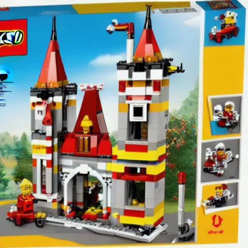 Prompt: ronald mcdonalds castle lego set