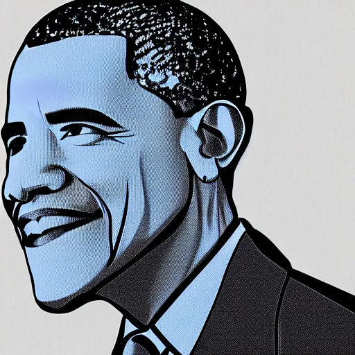 Image similar to barack obama as a robot blueprint