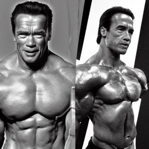 Prompt: Arnold Schwarzenegger as a jedi bodybuilding