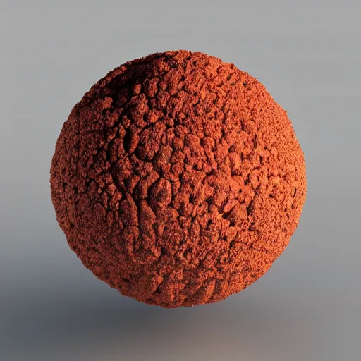 Prompt: a ball made of humans floating above lava, 3D render