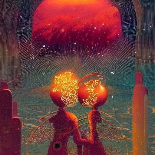 Image similar to illustration of love tenderby Victo Ngai and James Gilleard and Bruce Pennington