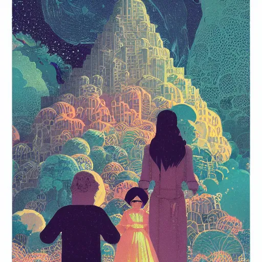 Image similar to Illustration of families by Victo Ngai and James Gilleard and Bruce Pennington