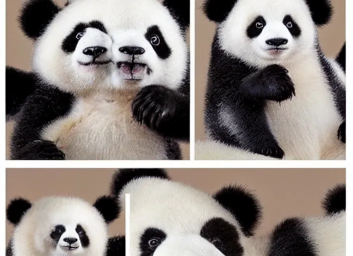 Prompt: microscopic panda found in microscope