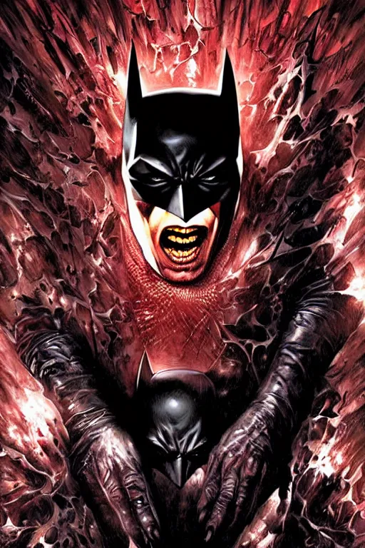 Prompt: batman damned hyper detailed cover art by lee bermejo