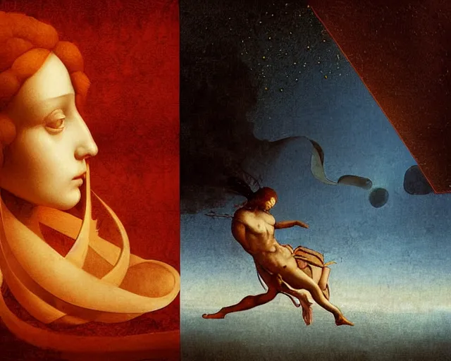 Image similar to a voyage into the center of psyche, a simple vector pop surrealism, by ( leonardo da vinci ) and greg rutkowski and rafal olbinski