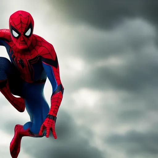 Prompt: Charlie Rowe as Spider-Man, 4K, highly detailed