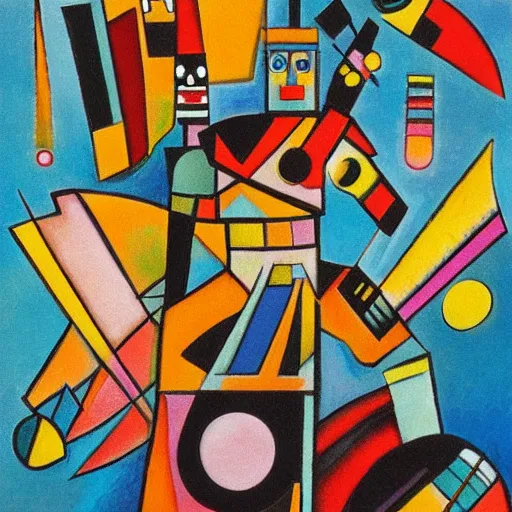 Image similar to warrior robots by Kandinsky