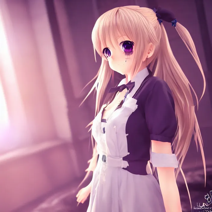 Image similar to a potrait of anime girl, my dress up darling anime, fine details, night setting, realistic shaded lighting, unreal engine 5, radiant light, detailed and intricate environment