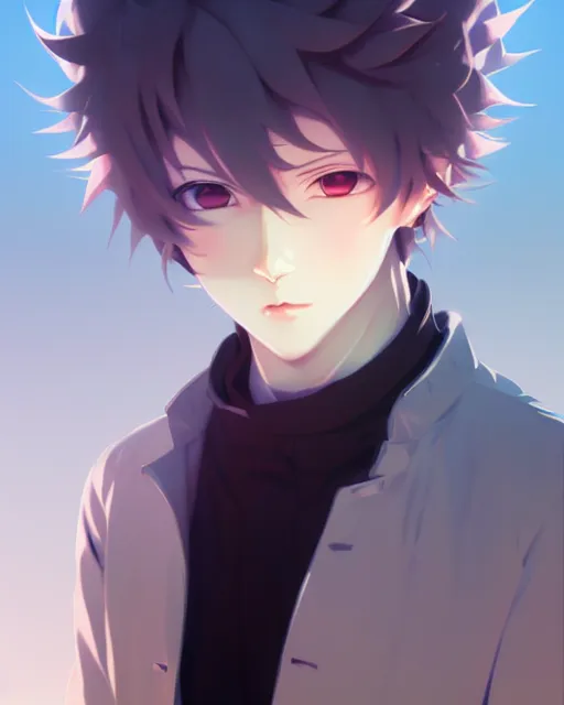 Image similar to extremely attractive soft feminine male anime character screenshot, nagito komaeda, anime, intricate, sharp focus, illustration, highly detailed, digital painting, cell shaded, concept art, matte, art by ilya kuvshinov and kyoto animation and wlop, ruan jia and greg rutkowski, studio quality, masterpiece