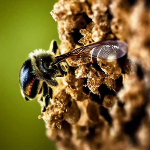 Image similar to national geographic two insect bees in smoking a cigarette