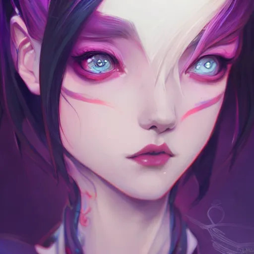 Image similar to a portrait of a beautiful emo girl, art by lois van baarle and loish and ross tran and rossdraws and sam yang and samdoesarts and artgerm, digital art, highly detailed, intricate, sharp focus, Trending on Artstation HQ, deviantart, unreal engine 5, 4K UHD image