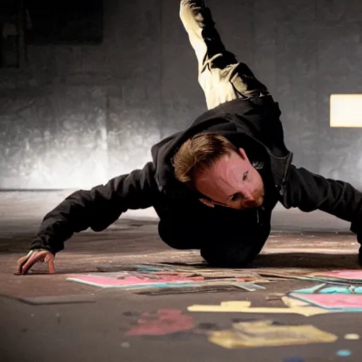 Image similar to Jesse Pinkman breakdancing