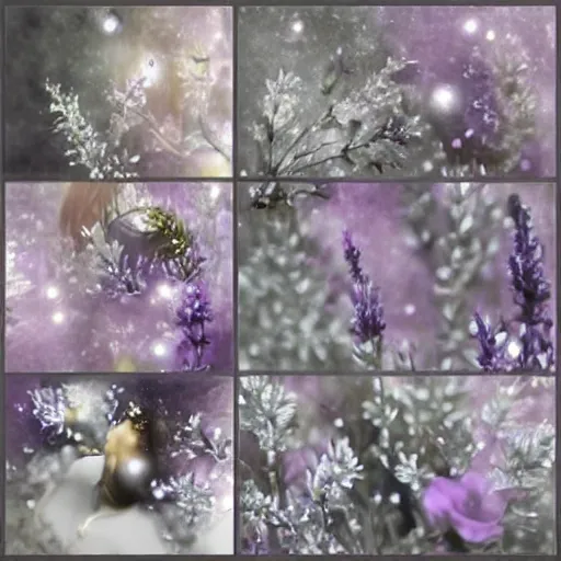 Image similar to crystethereal lavender atrium manipulation layeredinfusion lilac silver silver fuji pastel lilac sparkle fuji surreal creations serene lilac sparkle grey lilac weeping abstract collage