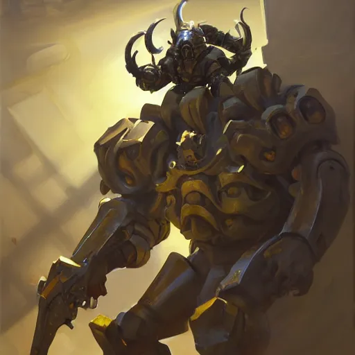 Image similar to greg manchess portrait painting of armored cthulhu as overwatch character, medium shot, asymmetrical, profile picture, organic painting, sunny day, matte painting, bold shapes, hard edges, street art, trending on artstation, by huang guangjian and gil elvgren and sachin teng