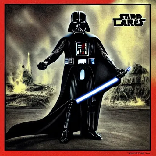 Image similar to Darth Vader's heavy metal album cover