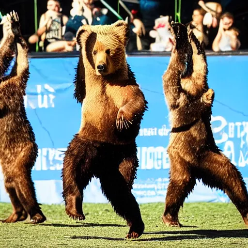 Prompt: bear dancing eurodance