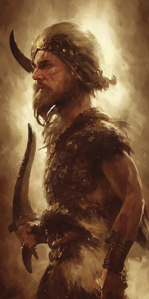 Image similar to highly detailed beautiful photography of a viking, sharp focus, dynamic lighting, elegant harmony, beauty, masterpiece, by riccardo federici, by craig mullins, by greg tocchini, ferri