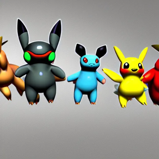 Image similar to new! pokemon, 3 d rendered