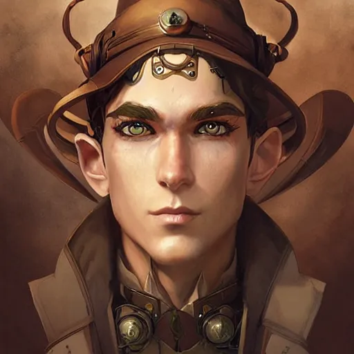 a portrait of a steampunk male elf, highly detailed, | Stable Diffusion