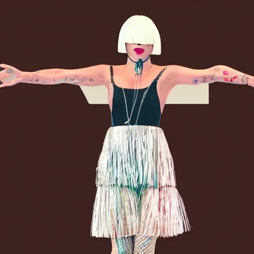 Image similar to Sia Furler full body