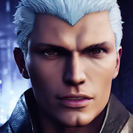 vergil from devil may cry, 4k, highly detailed face,, Stable Diffusion