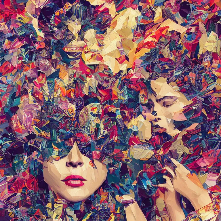 Image similar to beautiful album cover design by Jonathan Zawada and Sandra Chevrier