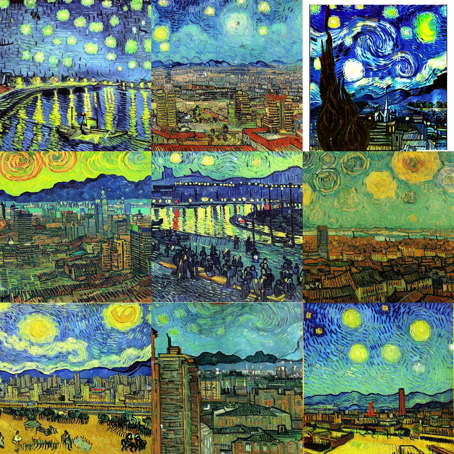 Prompt: Shenzhen, Vincent Van Gogh