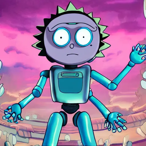 Image similar to robotic morty