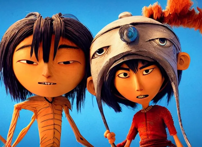 Prompt: A very high resolution image from a new movie, stop motion, Animated film Kubo, Kubo and the Two Strings, directed by wes anderson