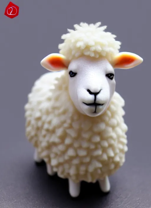 Image similar to 80mm resin detailed miniature of fluffy sheep, Product Introduction Photos, 4K, Full body, simple background