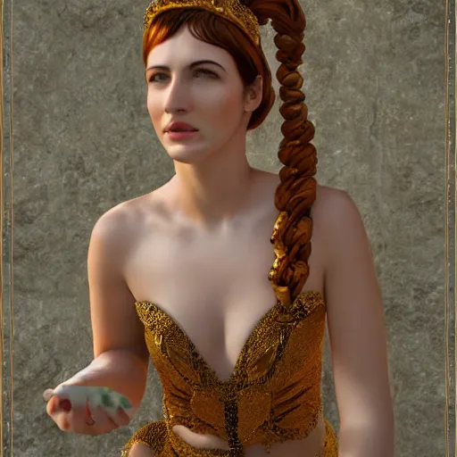 Prompt: Greek Goddess, photorealistic modelling