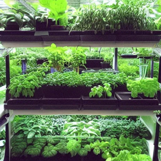 Image similar to “ hydroponic system, filled with plants ”