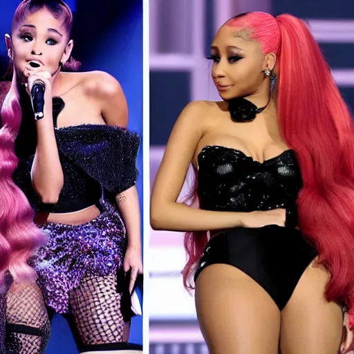 Prompt: ariana grande dragging nicki minaj