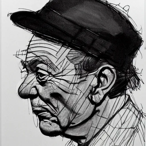 Image similar to a realistic yet scraggly portrait sketch of the side profile of a stern and sophisticated frank sinatra, trending on artstation, intricate details, in the style of frank auerbach, in the style of sergio aragones, in the style of martin ansin, in the style of david aja, in the style of mattias adolfsson