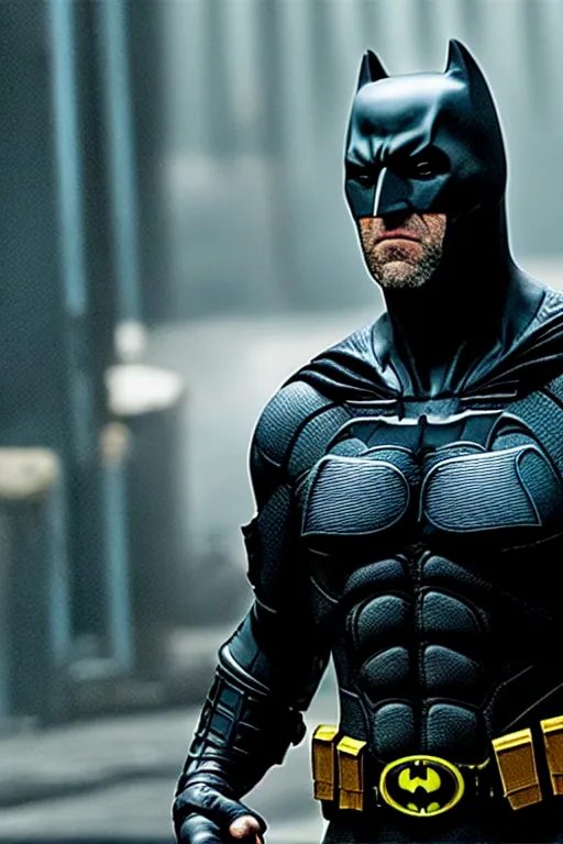 Image similar to cinematic still of jason statham as batman 8 k