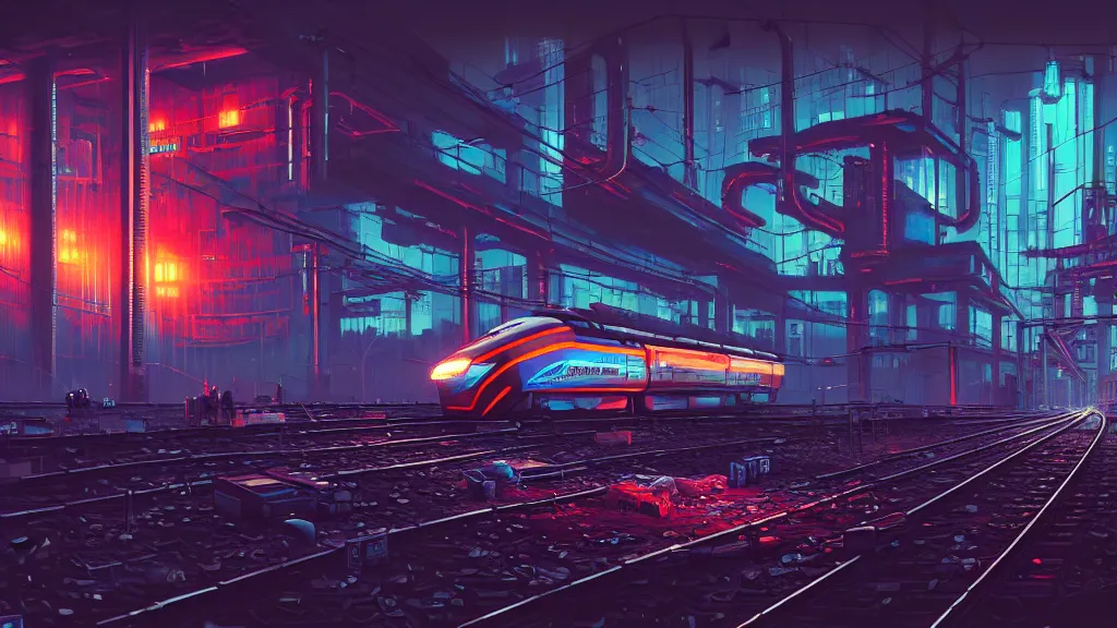 cyberpunk on railroad through cyberpunk Stable Diffusion OpenArt