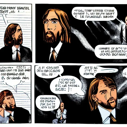 Image similar to special agent jesus, comic