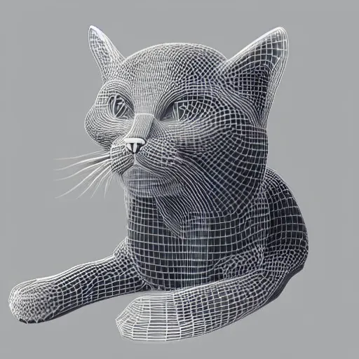 Image similar to 3 d model of a cat