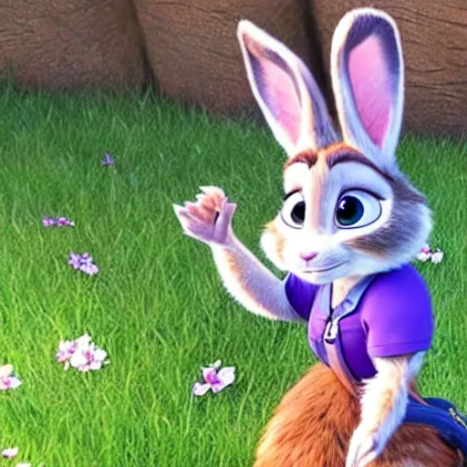 judy hopps from zootopia as a real life realistic Stable Diffusion
