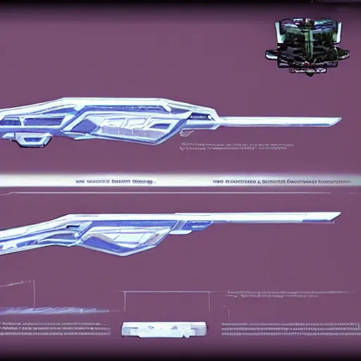 Image similar to concept art blueprint halo new plasma rifle