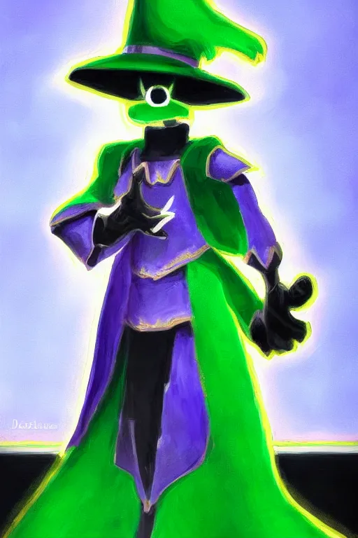 Image similar to ralsei from deltarune, painting